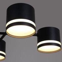 Люстра на штанге Reluce 78730-0.3-06 GX53 BK+WOOD