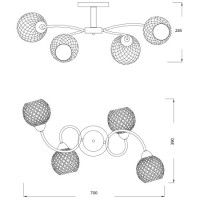 Потолочная люстра Escada Emily 1174/4P