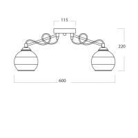 Потолочная люстра Escada Riley 1179/5P