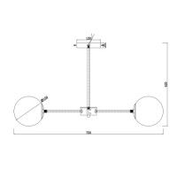 Люстра на штанге Escada Ethereal 2110/6P Nickel