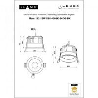 Встраиваемый светильник iLedex Mars 112-12W-D80-4000K-24DG-BK