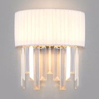 Настенный светильник Eurosvet Amantea 10122/2 хром/прозрачный хрусталь Strotskis (10106/2)