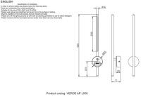 Настенный светильник Crystal Lux VERDE AP L500 BLACK NEW