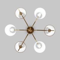 Люстра на штанге Eurosvet Ozark 60149/6 латунь Smart a064975