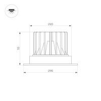 Встраиваемый светильник Arlight MS-ATLAS-TRIMLESS-R50-6W Warm3000 (BK, 40deg, 230V) 036135