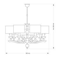 Подвесная люстра Kutek Tivoli TIV-ZW-8(N)