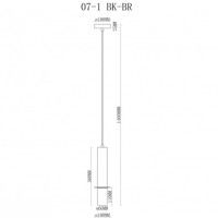 Подвесной светильник iLamp Lofty 10705-1 BK-BR
