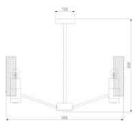 Люстра на штанге Eurosvet Grino 70139/6 латунь