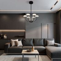 Люстра на штанге Eurosvet Fungo 50388 LED черный a068861