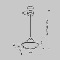 Подвесной светильник Modestyle MS.2326.1 BK