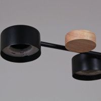 Люстра на штанге Reluce 03758-0.3-10 BK+WOOD GX53