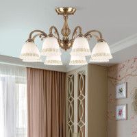 Люстра на штанге Eurosvet 60107/8 античная бронза