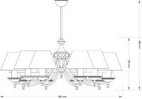 Люстра на штанге Kutek San Marino Lampshade SAN-ZW-10(P/A)CR