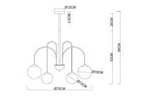 Люстра на штанге Arte Lamp Mebsuta A1675LM-8BK