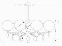 Подвесная люстра Kutek Dimaro DIM-ZW-8(N)