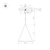 Подвесной светильник Arlight SP-MAKOTO-R350-14W Warm3000 054412