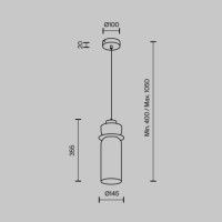 Подвесной светильник Modestyle MS.1410.120 BK