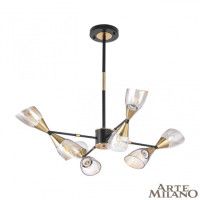 Люстра на штанге Arte Milano Neapolis 276708/8 BK/GD