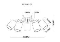 Потолочная люстра MyFar Patrick MR1601-5C
