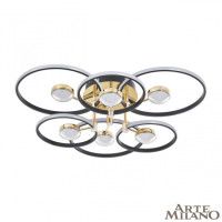 Потолочный светильник Arte Milano Ferrara 276140/6+6 BK/GD