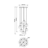 Подвесная люстра Mantra Andromeda 9079
