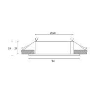 Встраиваемый светильник Hesby Lighting Atlas HSBL_0087