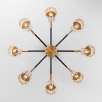 Люстра на штанге Eurosvet 70090/8 черный Smart a045145