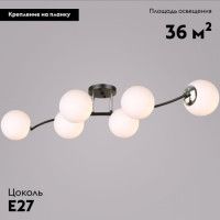 Потолочная люстра Reluce 02318-0.3-06 BK+CH