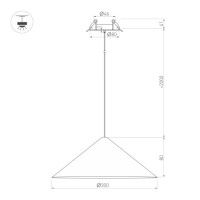 Подвесной светильник Arlight SP-MAKOTO-R300-10W Warm3000 (WH, 36 deg, 230V, TRIAC) 057217