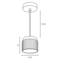 Подвесной светильник WOLTA Muse WSL-GX53/P19BG