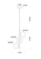 Подвесной светильник Arte Lamp Gemini A2243SP-3BK