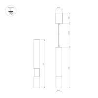 Подвесной светильник Arlight SP-ARTEMIS-HANG-P-R60-15W Warm3300-MIX (BK, 8-80 deg, 230V, TRIAC) 056114