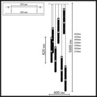 Каскадная люстра Odeon Light L-Vision Collier 5456/210L