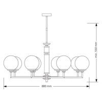 Подвесная люстра Kutek Mood Artu Glass ART-ZW-6 (N) G