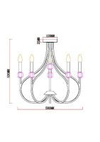 Потолочная люстра MyFar Lena MR1891-5C
