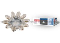 Встраиваемый светильник Fametto Peonia DLS-P112 GU5.3 CHROME/COGNAC+CLEAR 10542