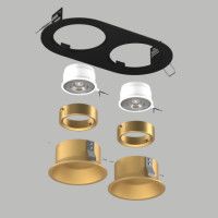 Встраиваемый светильник Lightstar Domino (214657+214603+214603+214003+214003) D6570303GMOD