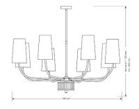 Люстра на штанге Kutek Mood Pesaro PES-ZW-6 (Z)