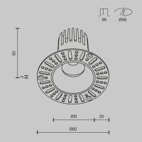 Встраиваемый светильник Maytoni Technical Dip DL124-10W-4K-TRS-W