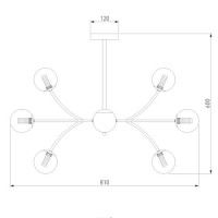 Люстра на штанге Eurosvet Astro 30179 матовое золото