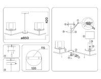 Люстра на штанге Ambrella Light High Light Modern LH57002