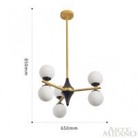 Люстра на штанге Arte Milano 271580/6 BK/GD