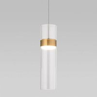 Подвесной светильник Eurosvet Lumen 50244/1 LED латунь/прозрачный a061286