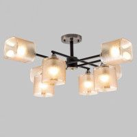 Люстра на штанге IMEX MD.4212-8-S-BK+AB