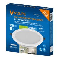 Встраиваемый светильник Volpe ULM-Q237 18W/6500K WHITE UL-00013164