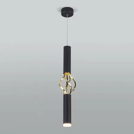 Подвесной светодиодный светильник Eurosvet Lance 50191/1 LED черный/золото